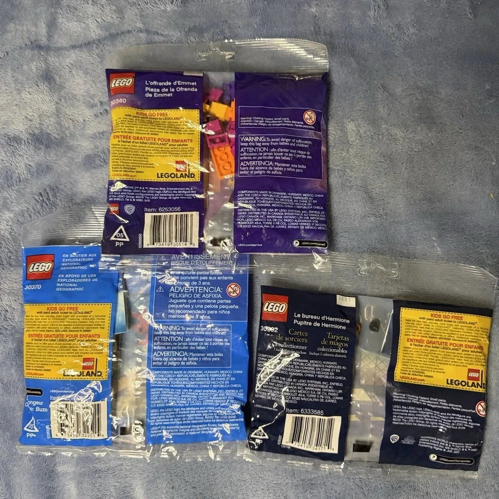 Set Of 3 Polybag Legos New